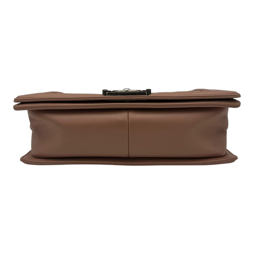 Chanel Boy Shoulder Bag Pink in Calfskin, Ruthenium hardware_5