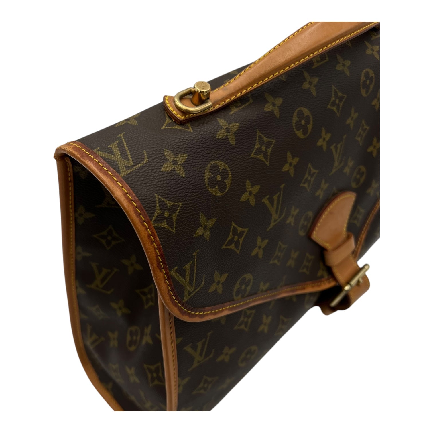 Louis Vuitton Beverly Top Handle Bag Brown in Monogram Coated Canvas, Gold hardware_7