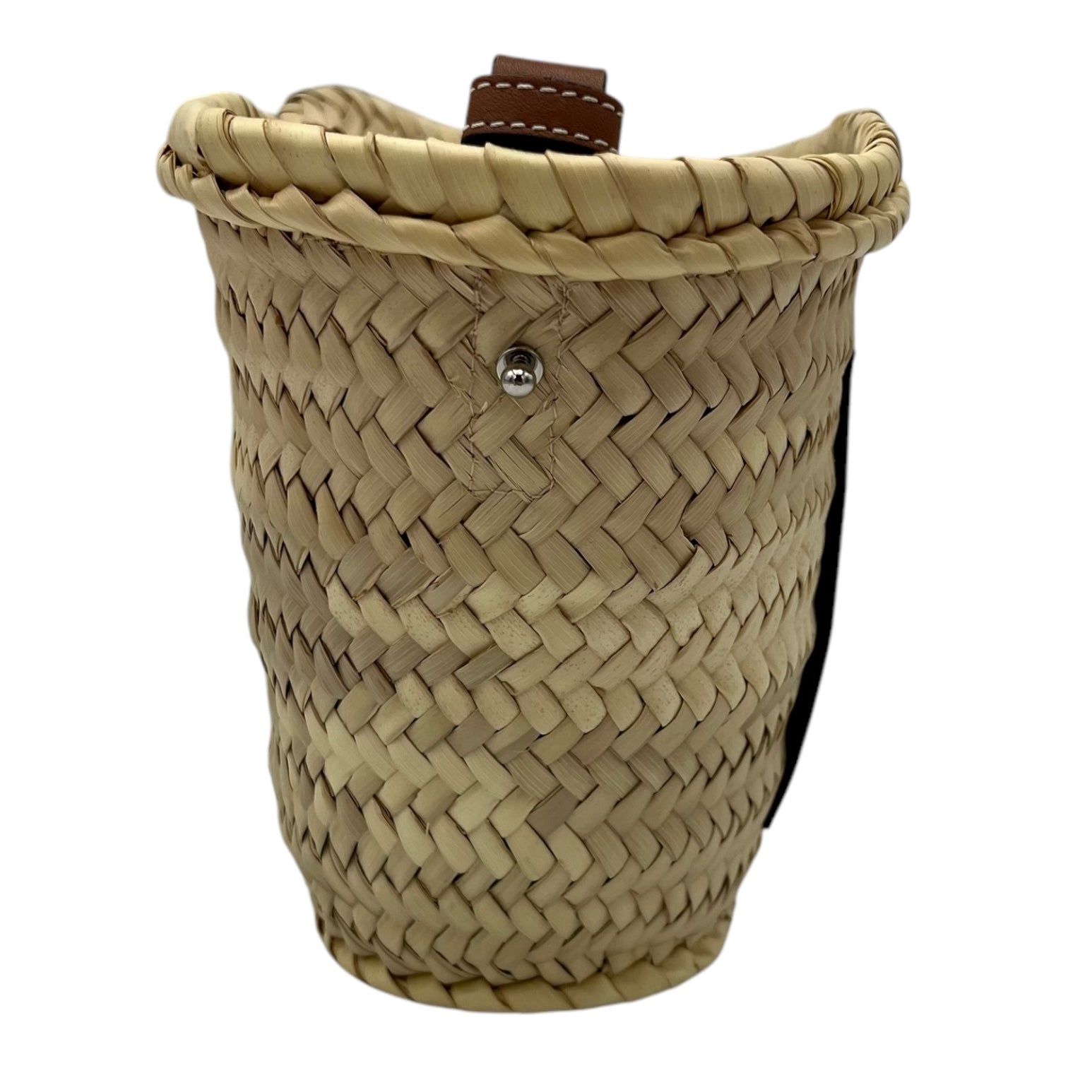 Loewe Anagram Bucket Bag Beige in Raffia, Silver hardware_3