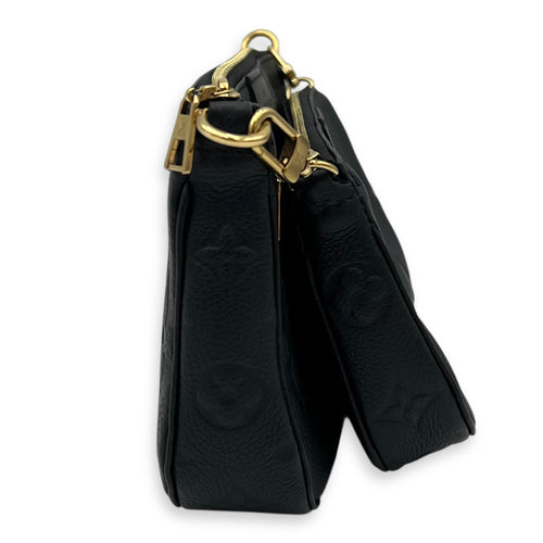 Louis Vuitton Multi-Pochette Accessoires Black Crossbody Bag in Empreinte Leather, Gold hardware_3