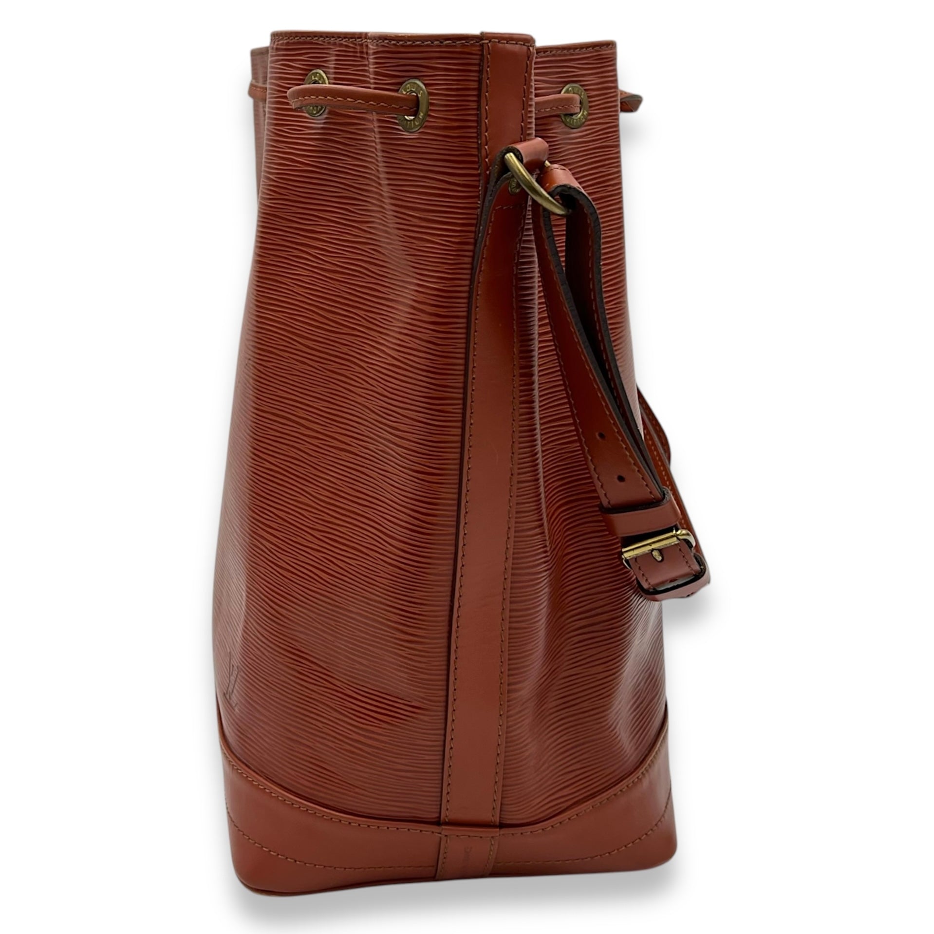 Louis Vuitton Noe GM Brown Bucket Bag in Epi Leather, Gold hardware_4
