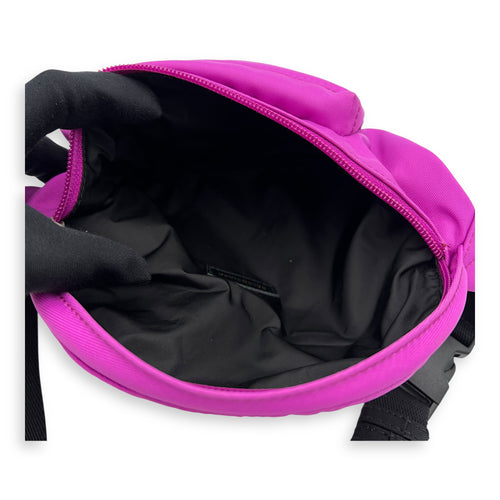 Balenciaga Logo Belt Bag Pink in Canvas, Silver hardware_6