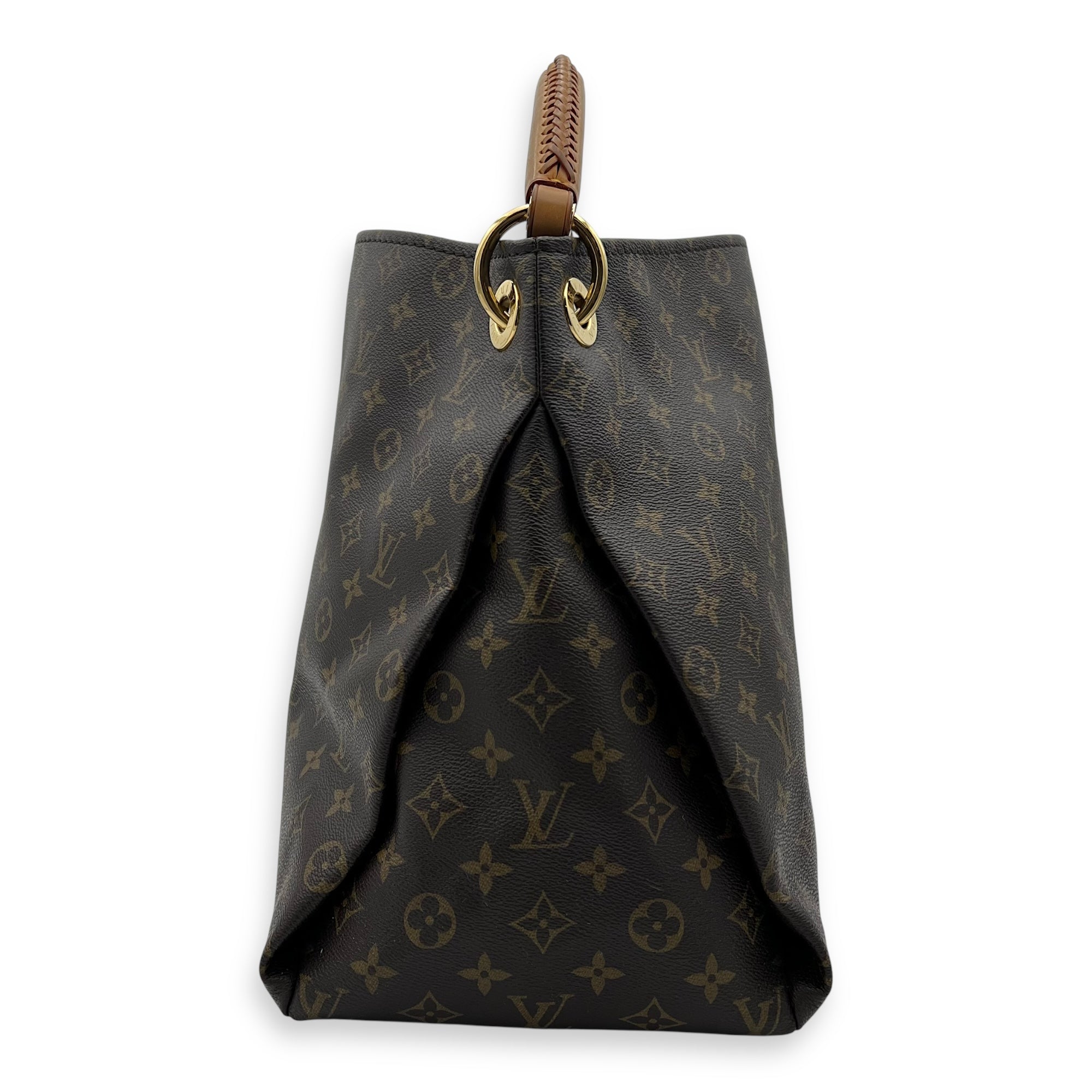 Louis Vuitton Artsy Top Handle Bag MM Brown in Monogram Coated Canvas, Gold hardware_3