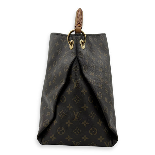 Louis Vuitton Artsy Top Handle Bag MM Brown in Monogram Coated Canvas, Gold hardware_3
