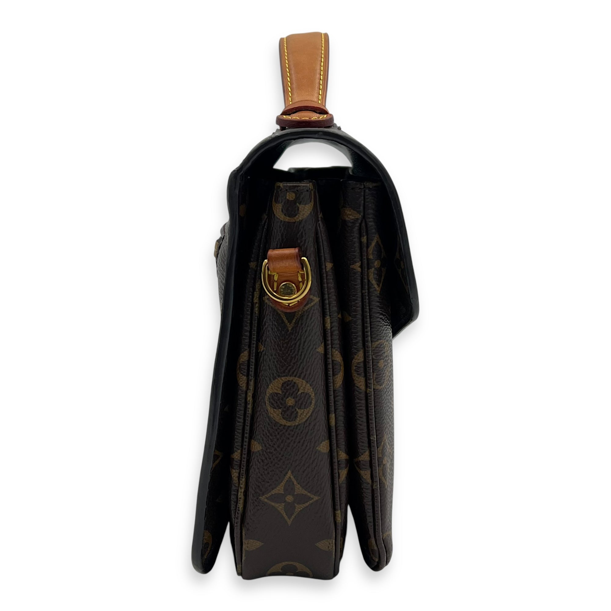 Louis Vuitton Metis Crossbody Bag Brown in Monogram Coated Canvas, Gold hardware_3