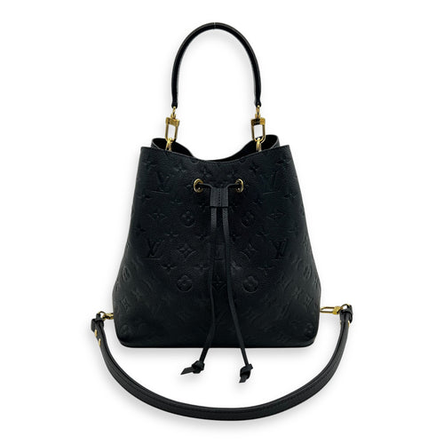 Louis Vuitton NeoNoe MM Black Bucket Bag in Monogram Empreinte Leather, Gold hardware_13