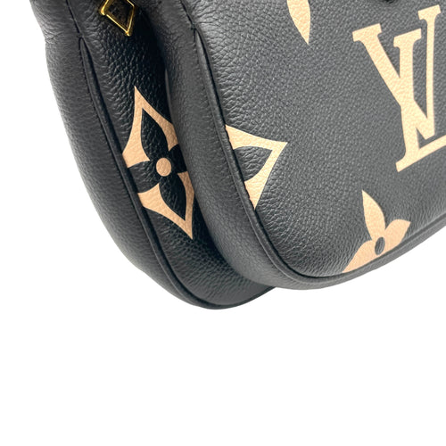 Multi-Pochette Accessoires Black Crossbody Bag in Monogram Empreinte Leather, Gold hardware