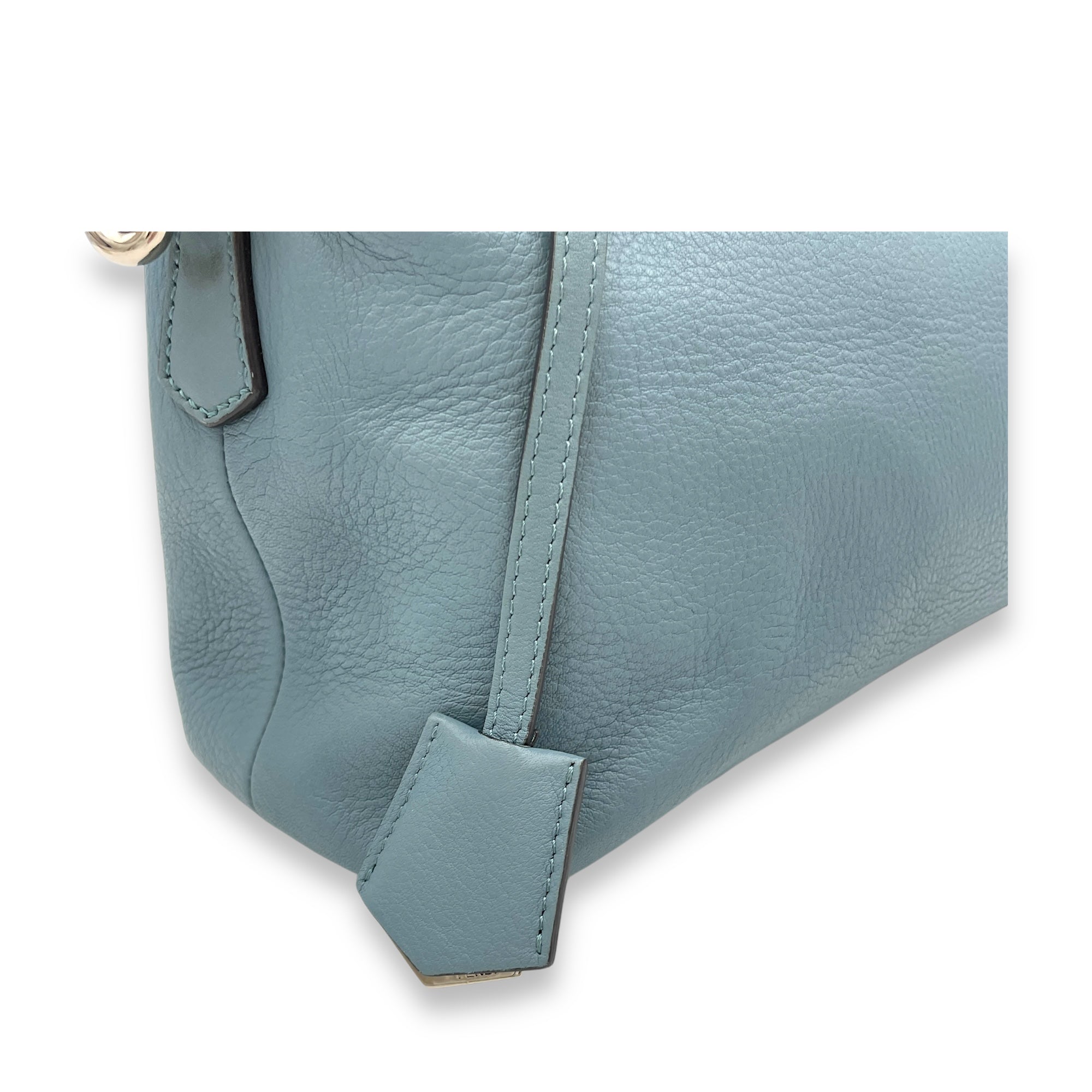 By The Way Top Handle Bag Blue in Calfskin, Gold hardware