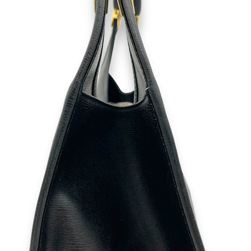 Jackie Shoulder Bag Black in Calfskin, Gold hardware