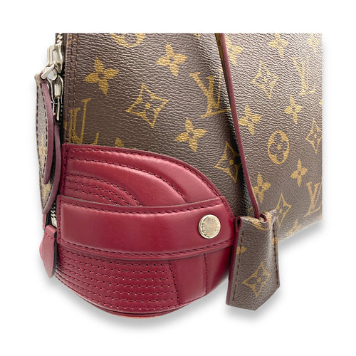 Alma Top Handle Bag Brown in Monogram Coated Canvas, Gold hardware