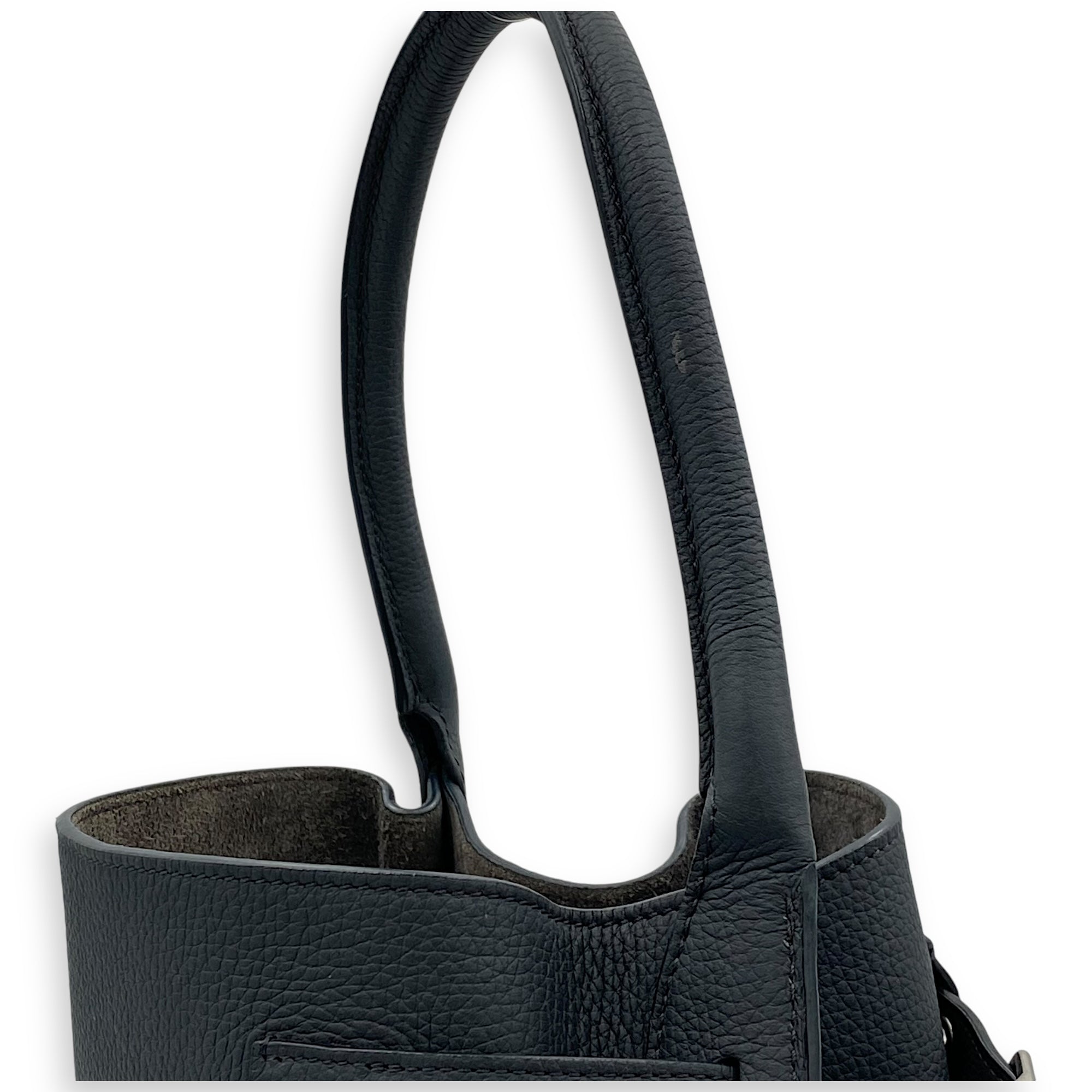 Big Bucket bag in Calfskin, Silver Hardware