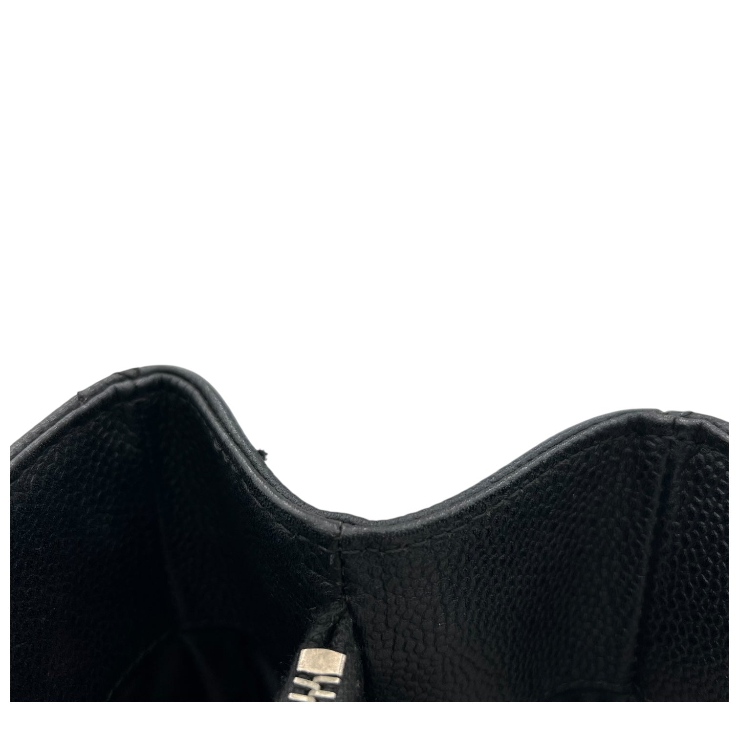 GST Black Tote Bag in Caviar Leather, Silver hardware