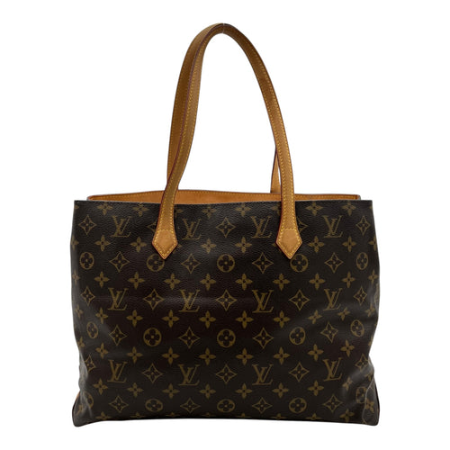 Wilshire Tote Bag MM Brown in Monogram Coated Canvas, Gold hardware