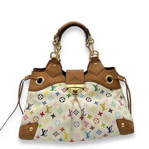 Ursula Top Handle Bag Large Multicolor in Monogram Coated Canvas, Gold hardware