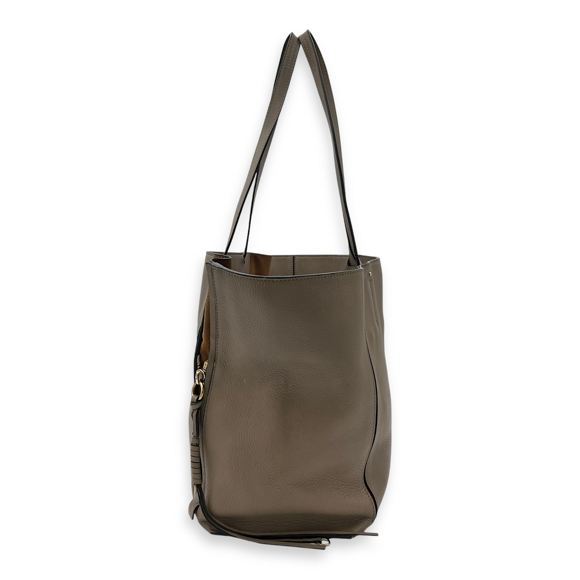 Chloé Milo Tote Bag Beige in Calfskin_3