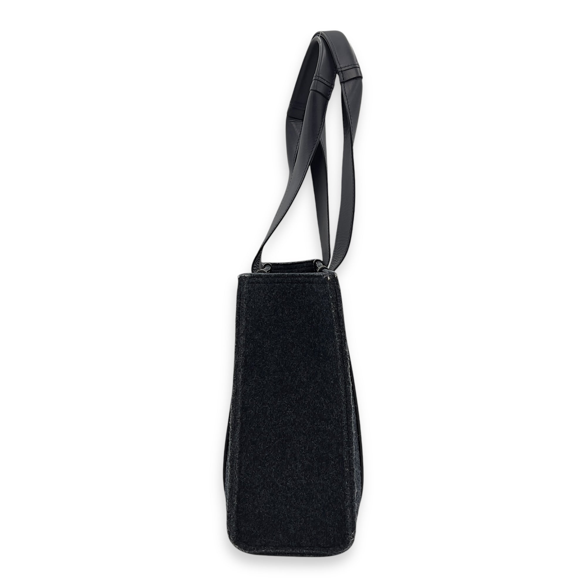Chloé Woody Tote Bag Grey in Wool_4