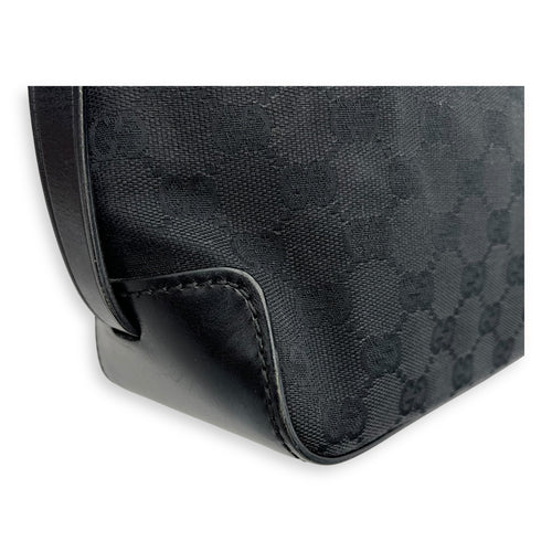 Gucci GG Top Handle Bag Black in Canvas, Silver hardware_7