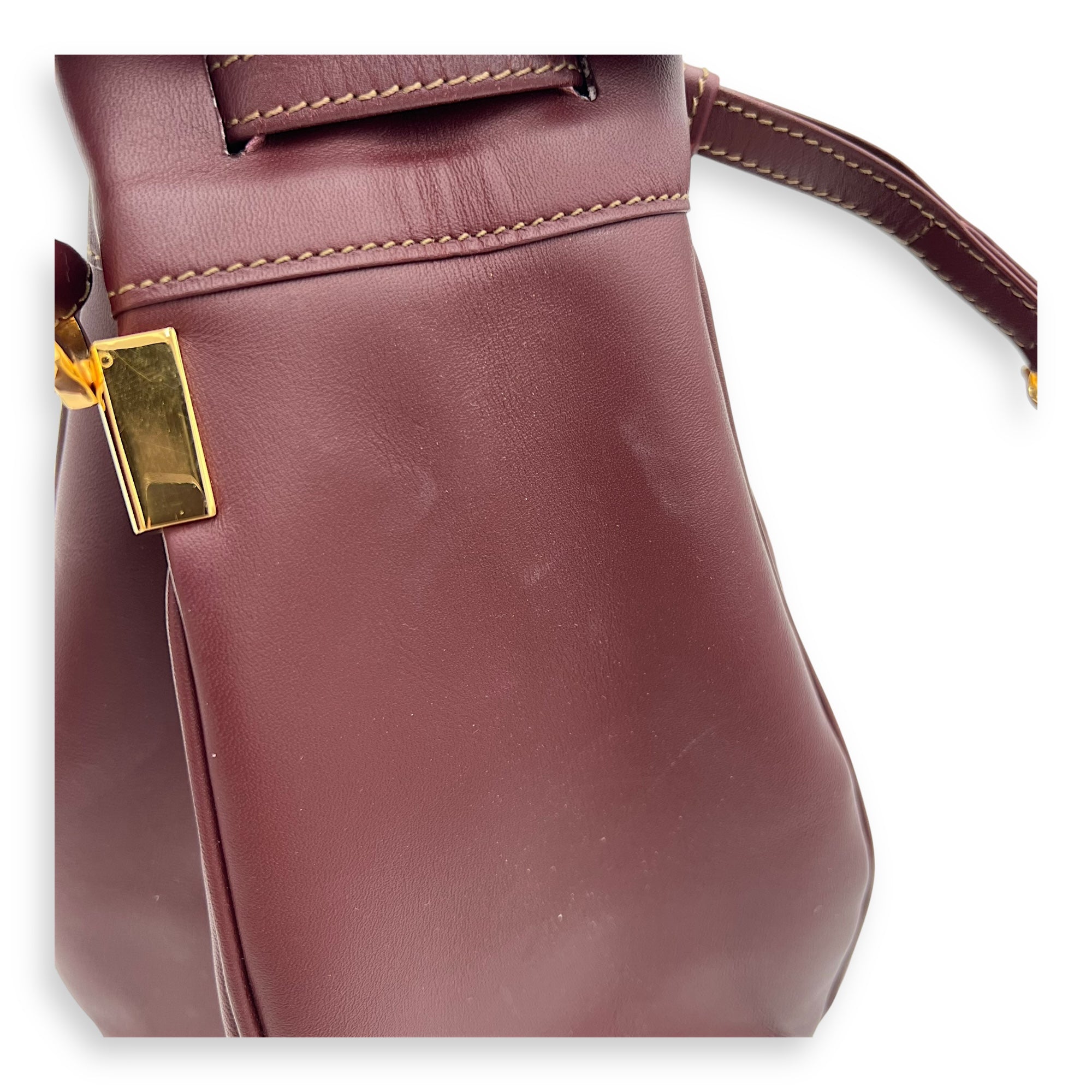 Cartier buck Bucket Bag Red in Calfskin, Gold hardware_9
