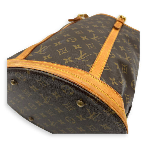 Louis Vuitton Noe Bucket Bag Brown in Monogram Coated Canvas, Gold hardware_7