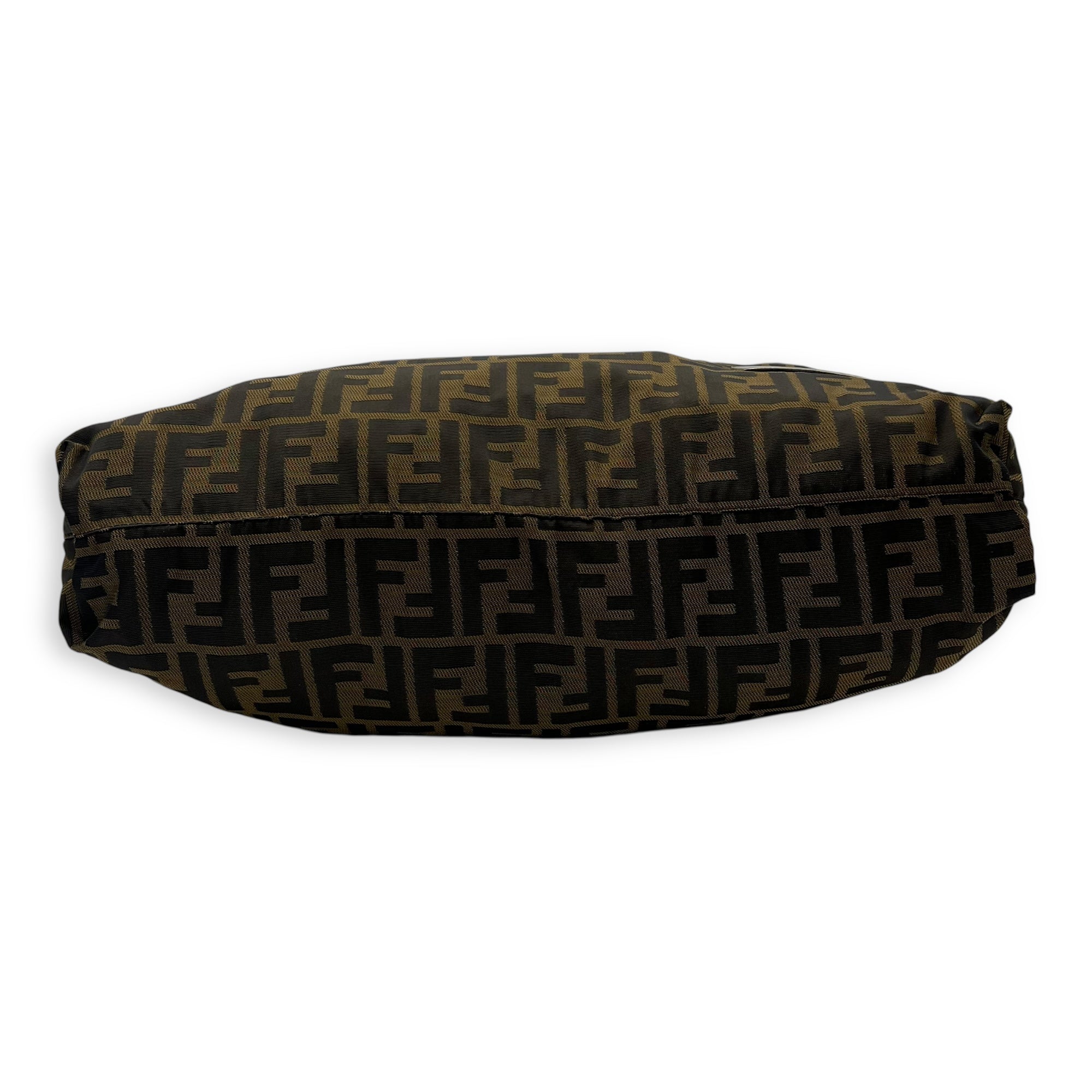 Fendi Zucca Tote Bag Brown in Canvas, Silver hardware_5