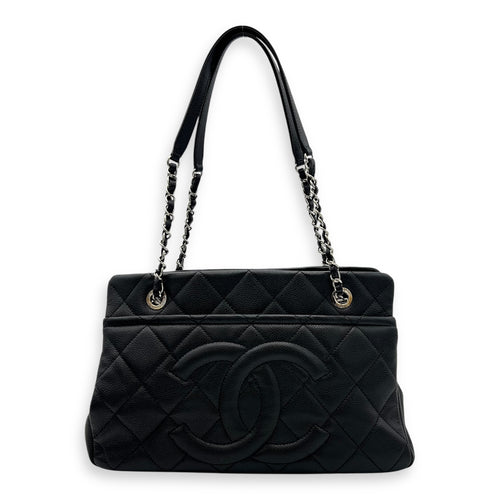 Chanel CC Tote Bag Black in Caviar Leather, Gold hardware_1