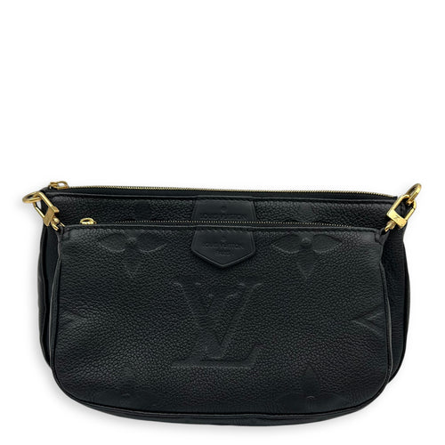 Louis Vuitton Multi-Pochette Accessoires Black Crossbody Bag in Empreinte Leather, Gold hardware_1