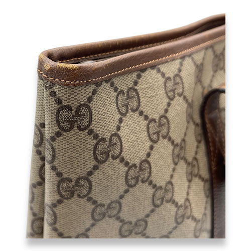 Gucci GG Tote Bag Grey in Coated Canvas, Silver hardware_9