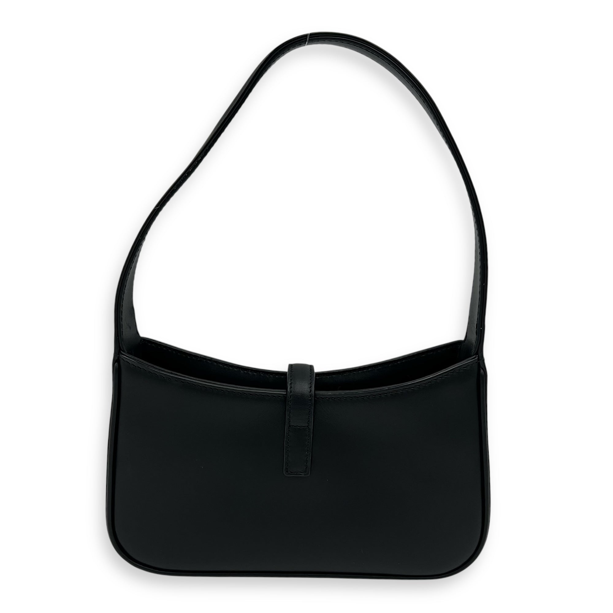 Saint Laurent Le 5 A 7 Shoulder Bag Mini Black in Calfskin, Gold hardware_2