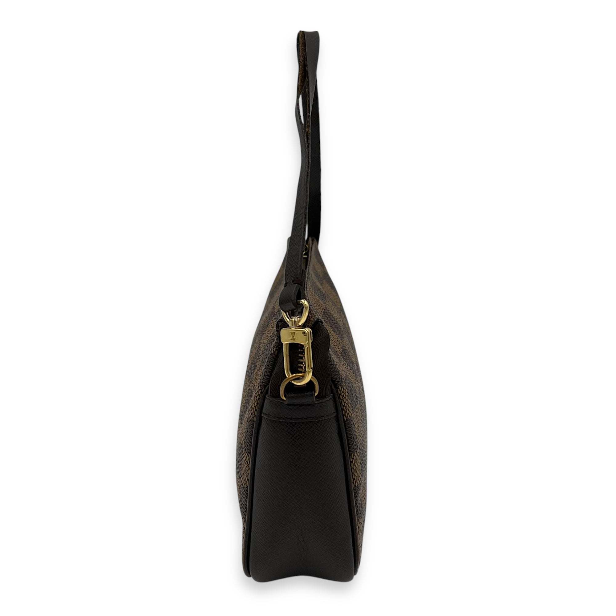 Louis Vuitton Trousse Pouch Brown in Coated Canvas, Gold hardware_4