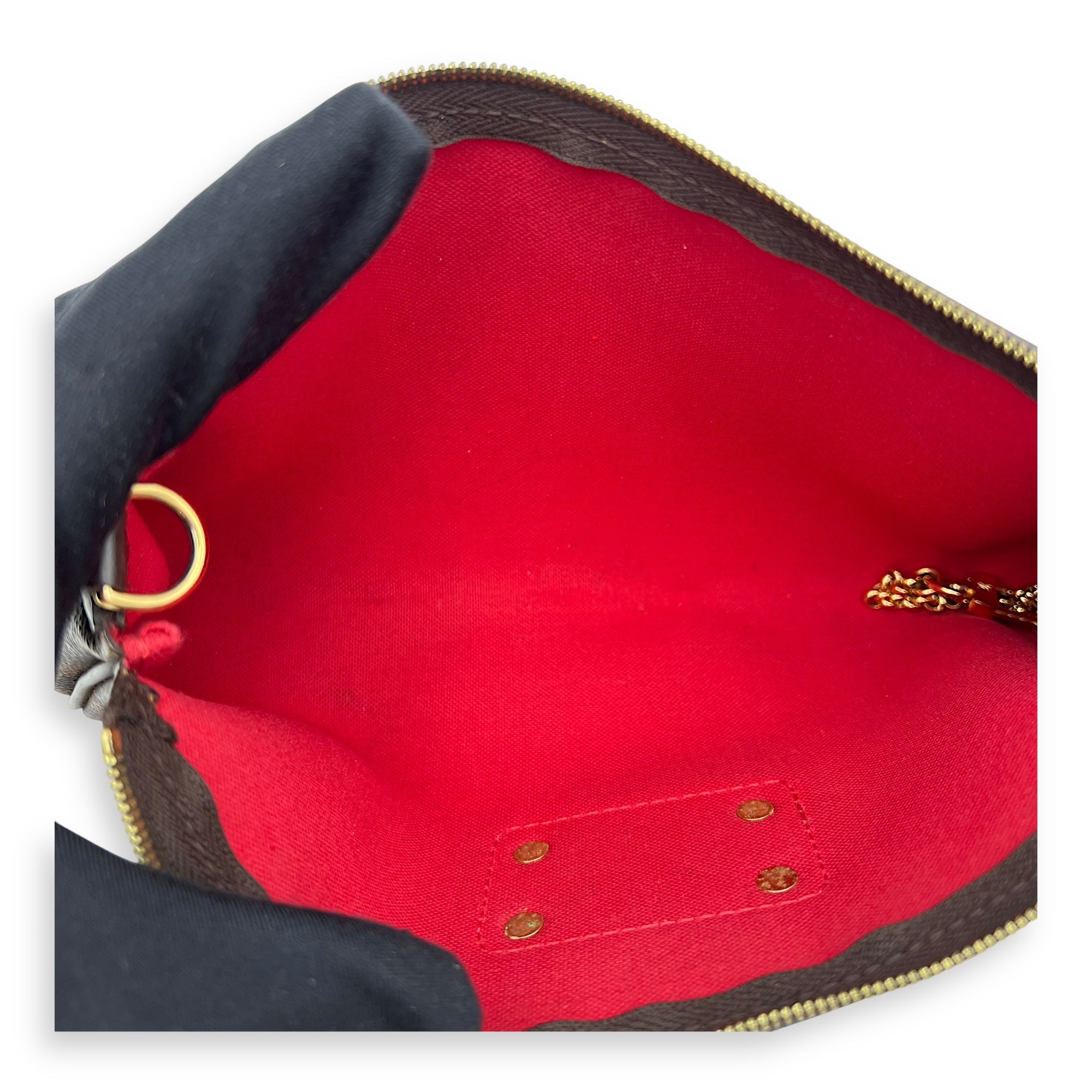Louis Vuitton Eva Shoulder Bag Brown in Coated Canvas, Gold hardware_6