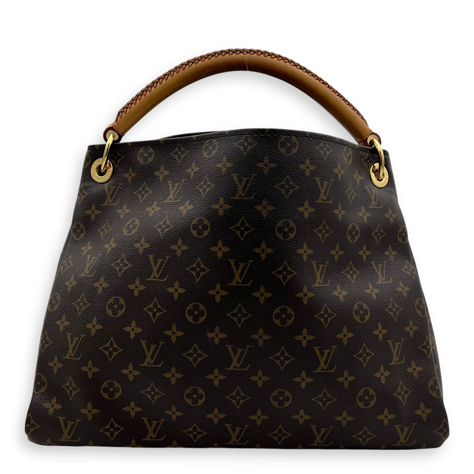 Louis Vuitton Artsy Top Handle Bag MM Brown in Monogram Coated Canvas, Gold hardware_2