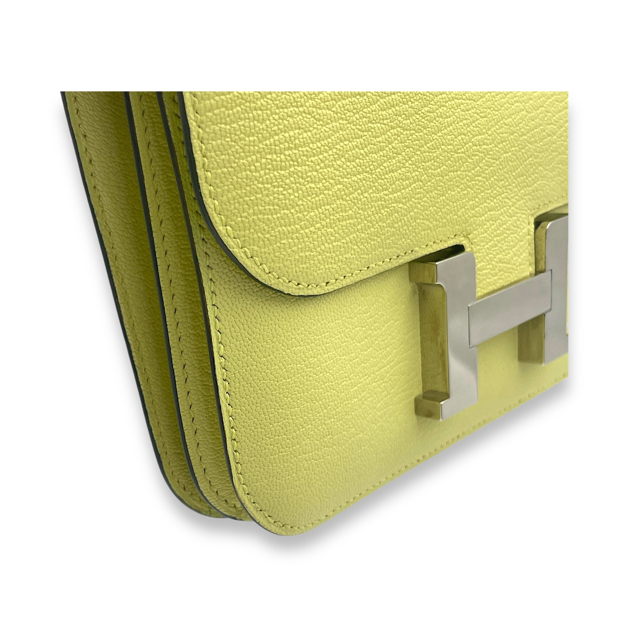 Constance 18 Jaune Bourgeon in Chevre Leather, Palladium hardware