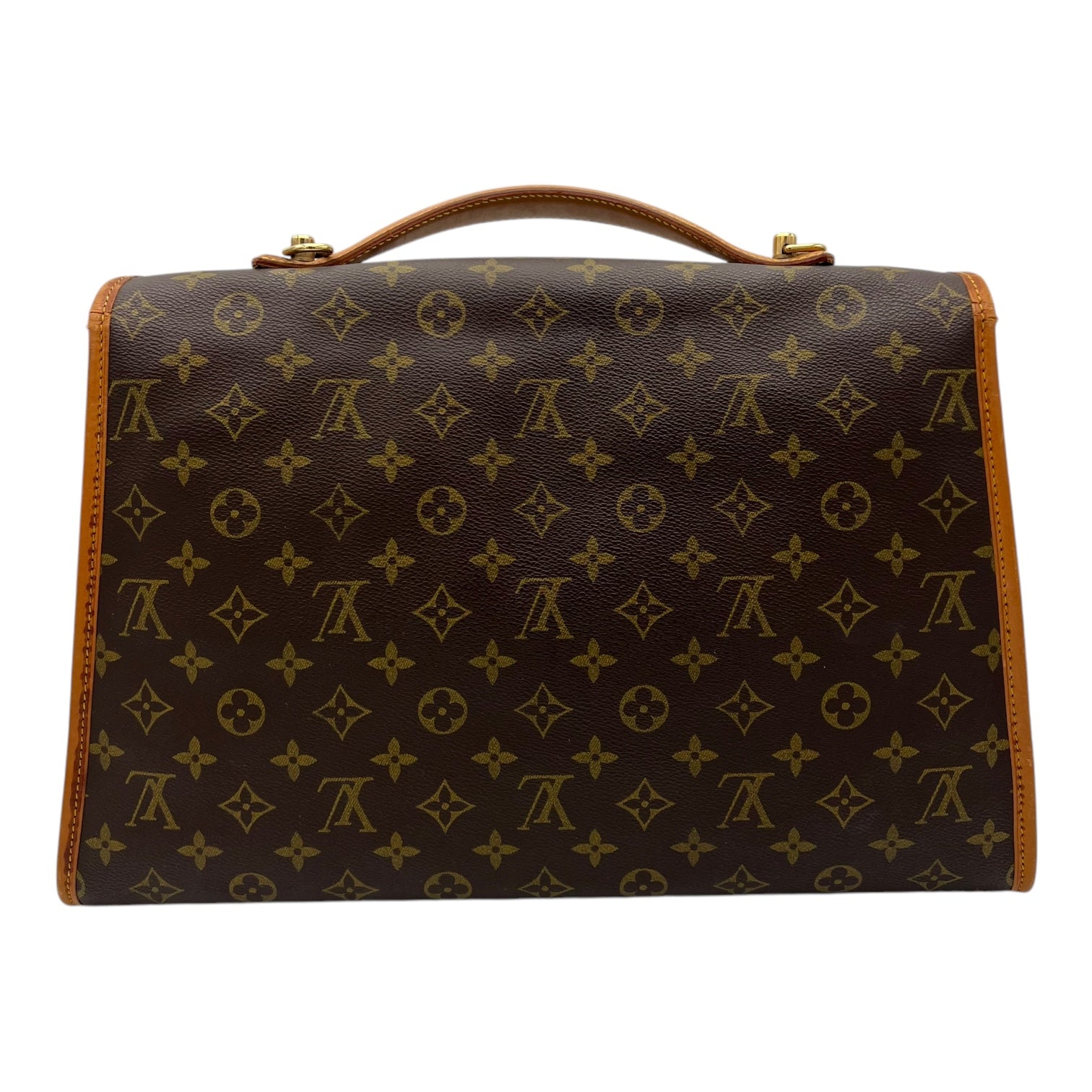 Louis Vuitton Beverly Top Handle Bag Brown in Monogram Coated Canvas, Gold hardware_2