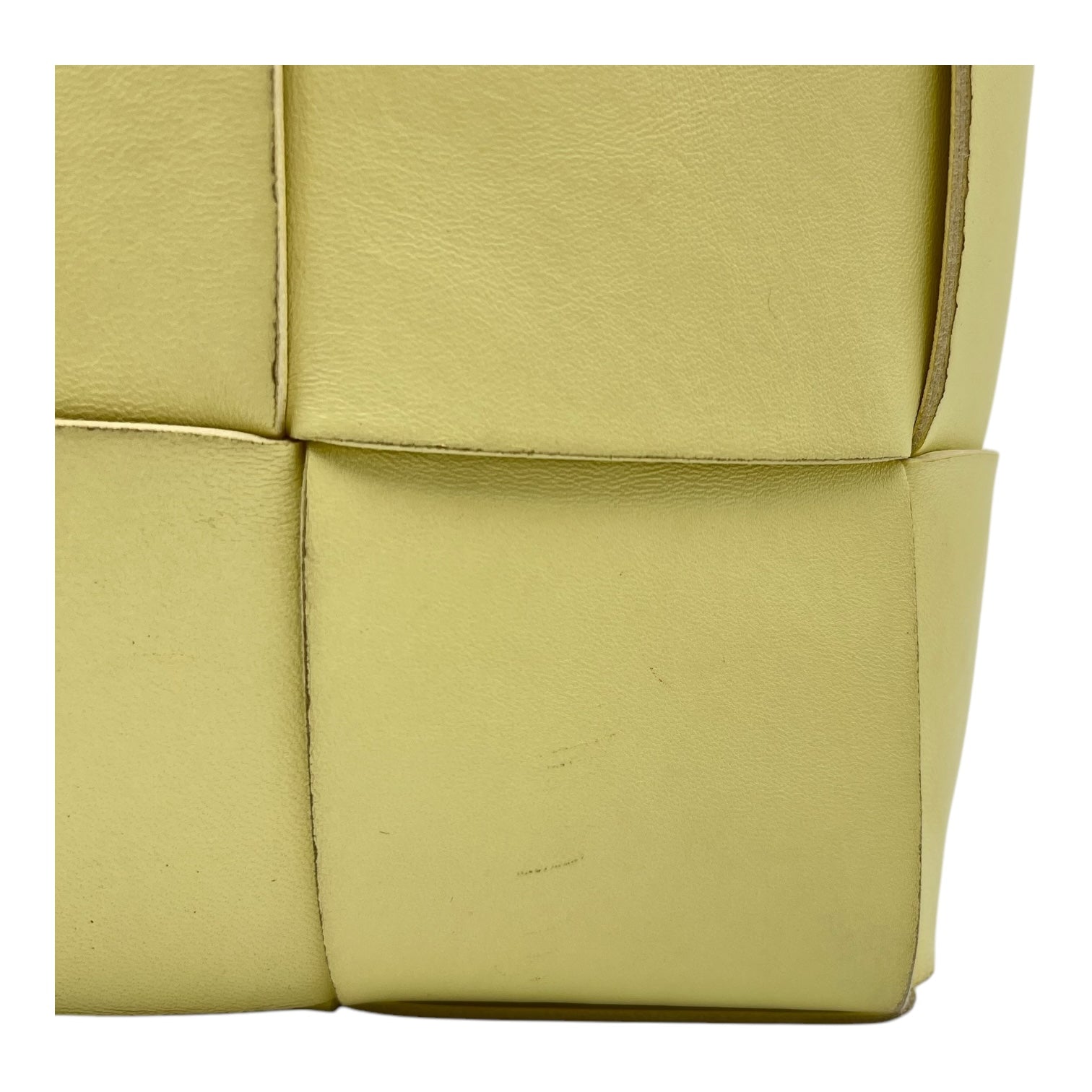 Bottega Veneta Arco Yellow Tote Bag in Lambskin_10