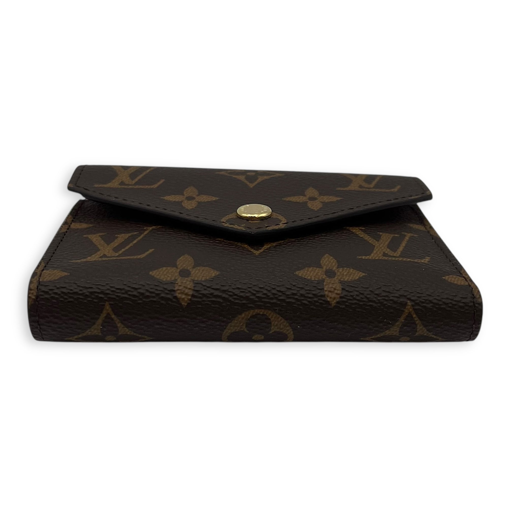 Louis Vuitton Victorine Wallet Brown in Monogram Coated Canvas, Gold hardware_5