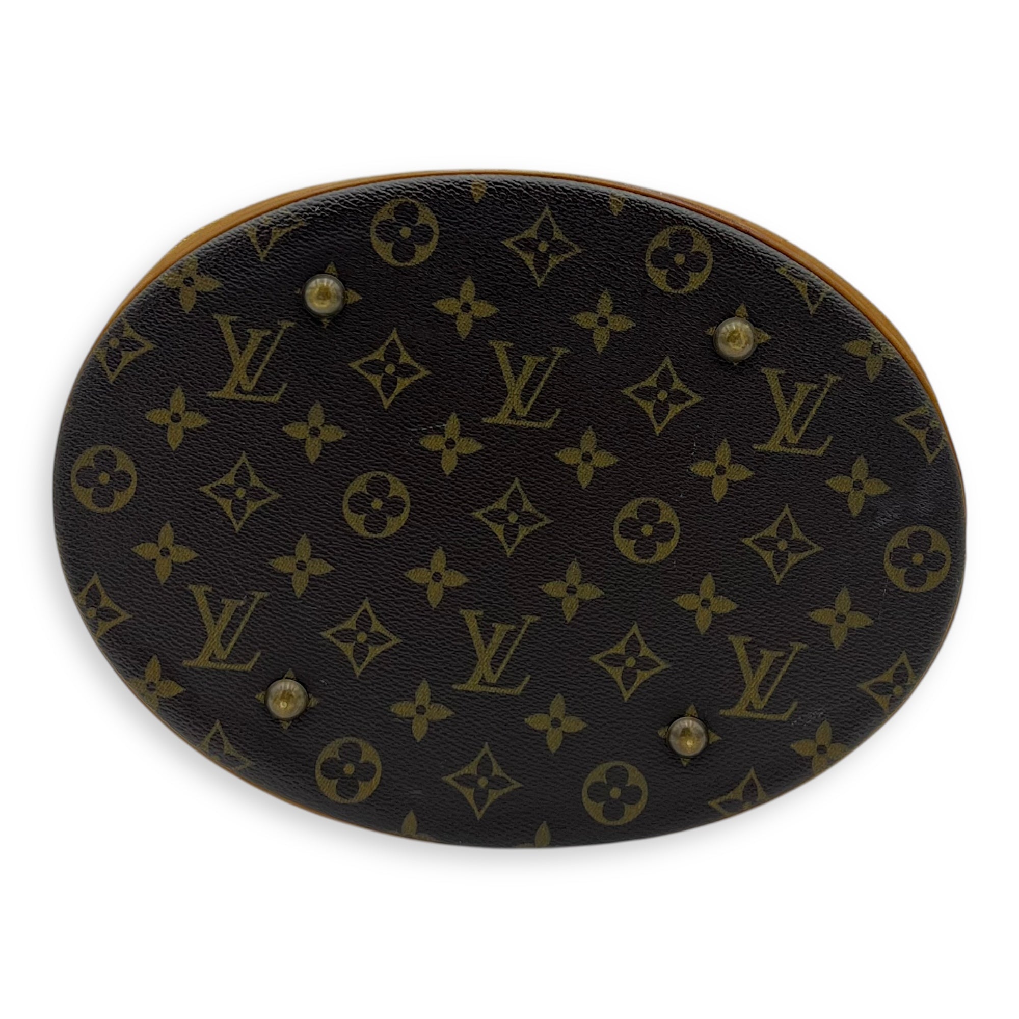 Louis Vuitton Noe Bucket Bag Brown in Monogram Coated Canvas, Gold hardware_5