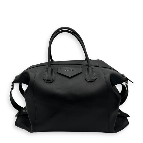 Givenchy Antigona Maxi Black Duffle Bag in Calfskin, Silver hardware_1