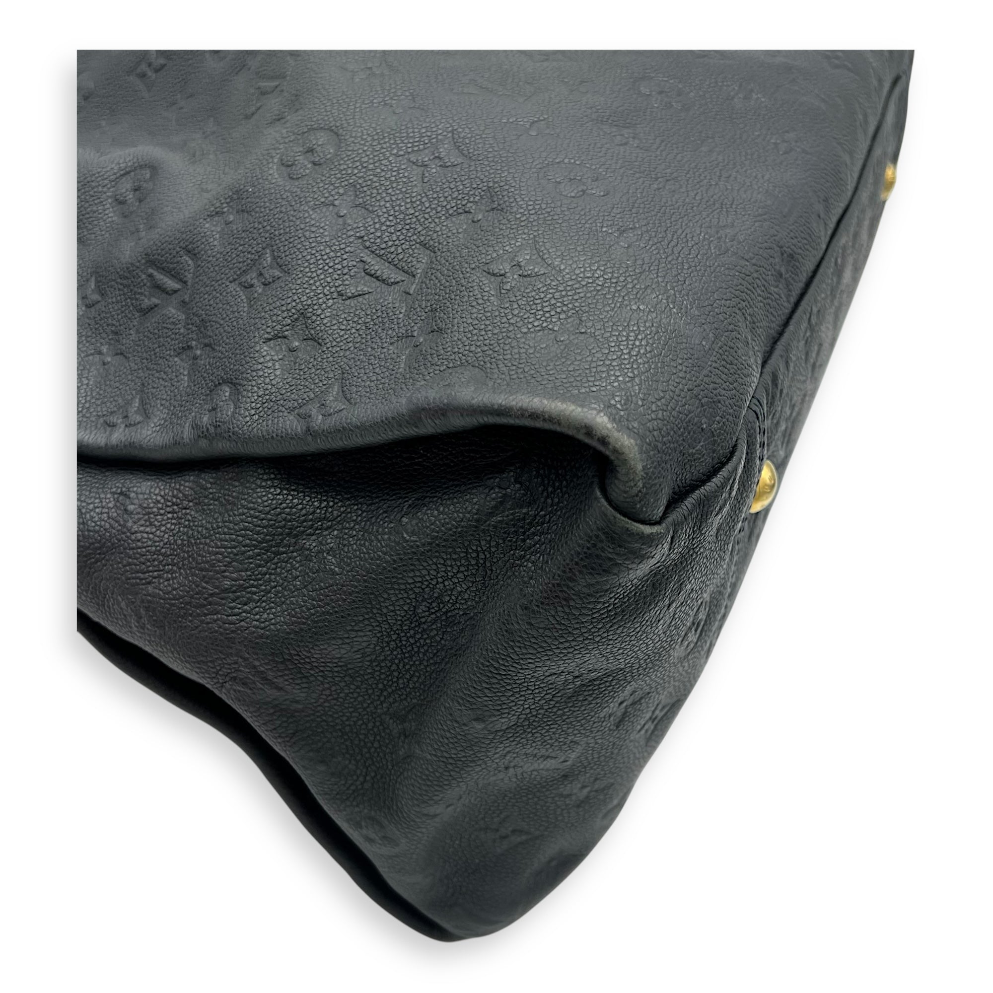 Louis Vuitton Artsy Top Handle Bag Blue in Monogram Empreinte Leather, Gold hardware_9