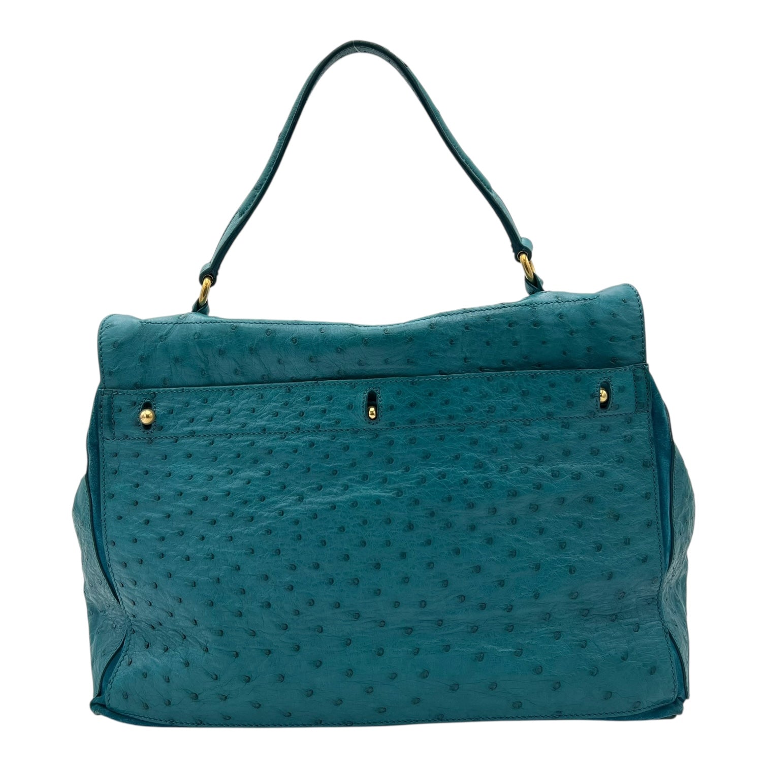 Saint Laurent Muse Top Handle Bag Green in Others, Gold hardware_2