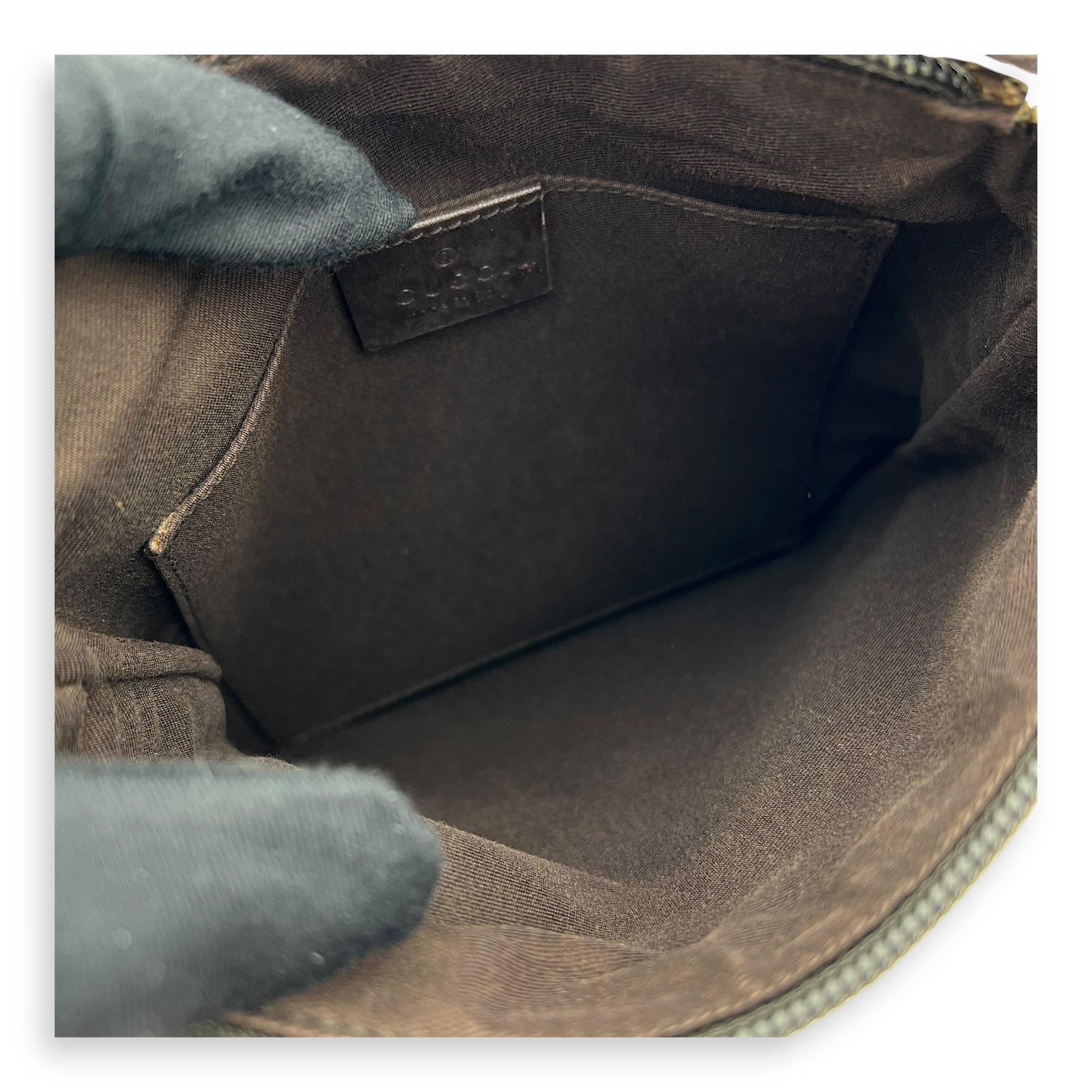 Gucci GG Crossbody Bag Brown in Canvas, Silver hardware_6