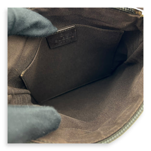 Gucci GG Crossbody Bag Brown in Canvas, Silver hardware_6