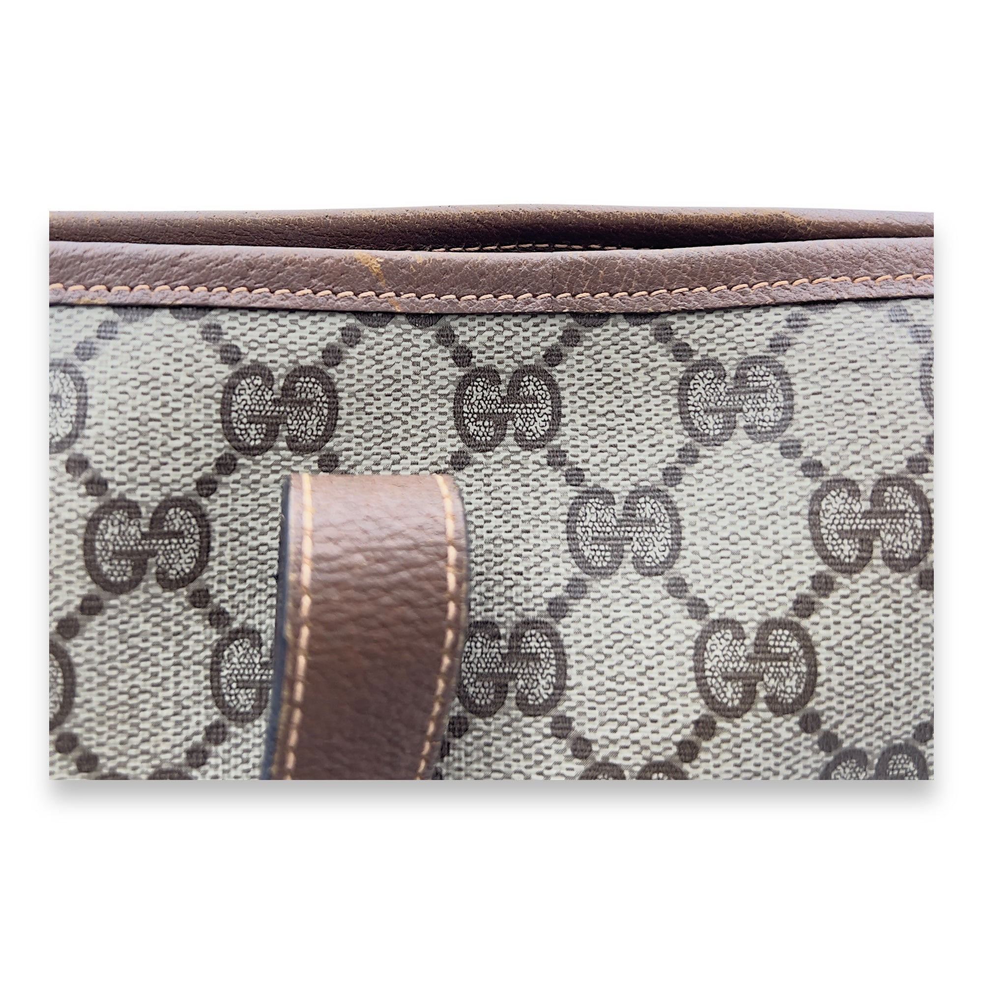 Gucci GG Tote Bag Grey in Coated Canvas, Silver hardware_10