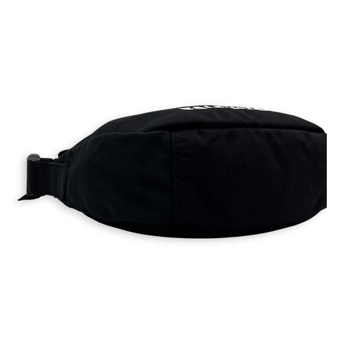 Balenciaga Logo Shoulder Bag Black in Canvas, Silver hardware_7