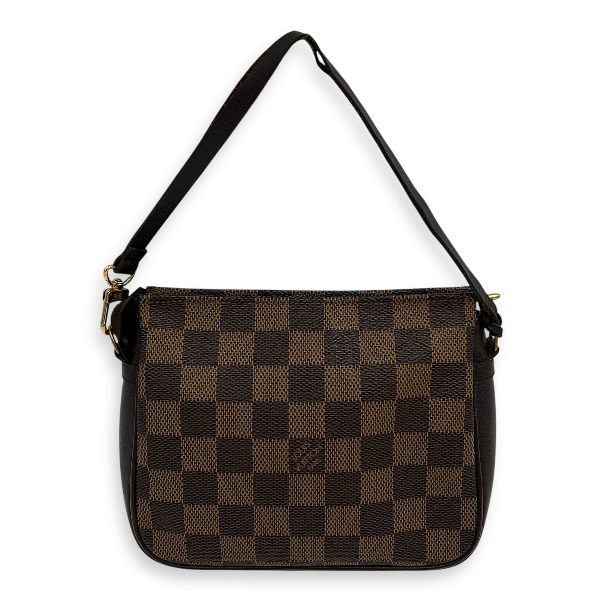Louis Vuitton Trousse Pouch Brown in Coated Canvas, Gold hardware_3