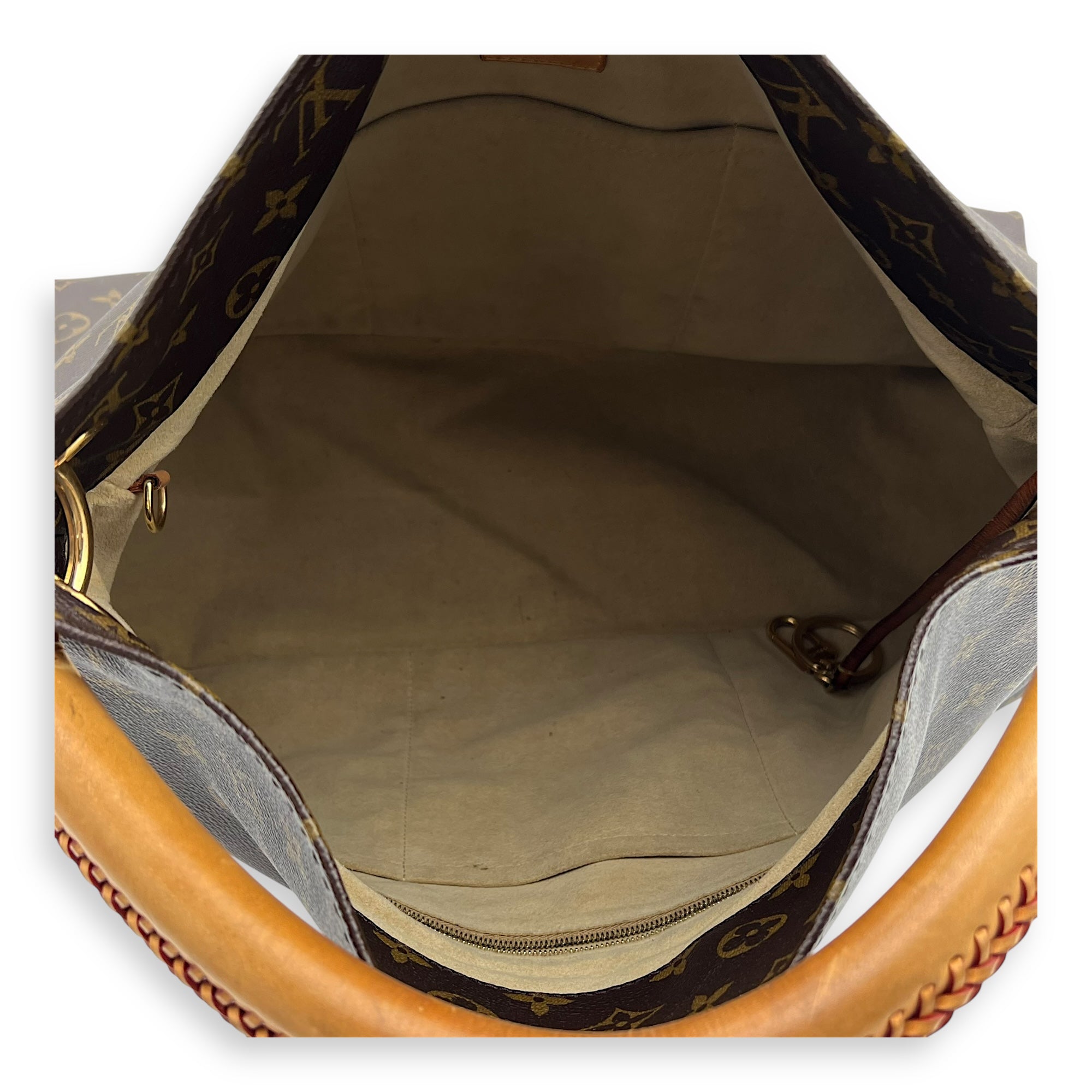 Louis Vuitton Artsy Top Handle Bag MM Brown in Monogram Coated Canvas, Gold hardware_6
