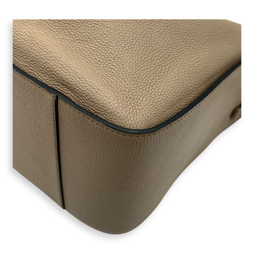 Loewe Hammock Medium Beige Top Handle Bag in Calfskin, Gold hardware_14