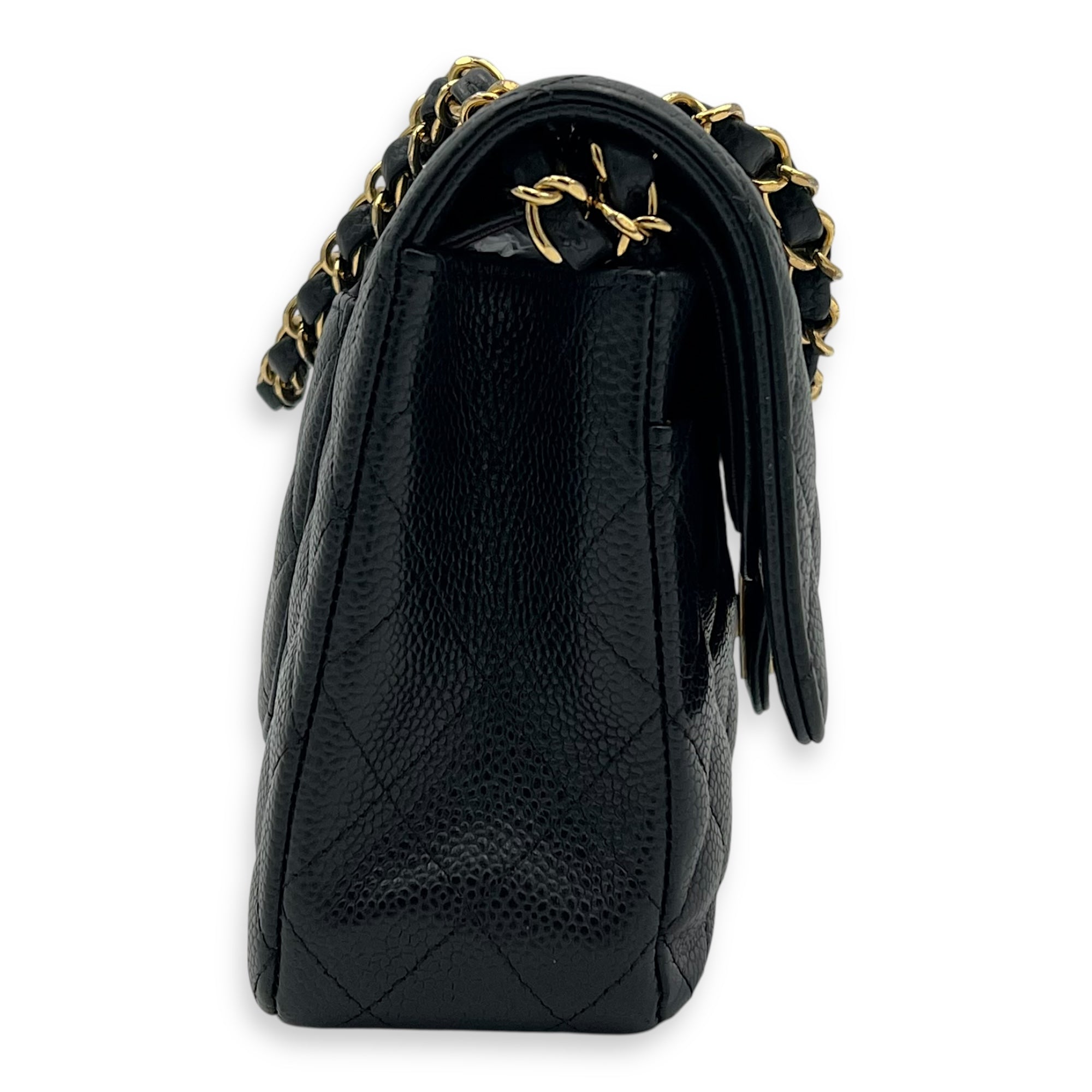 Chanel Classic Shoulder Bag Medium Black in Caviar Leather, Gold hardware_4