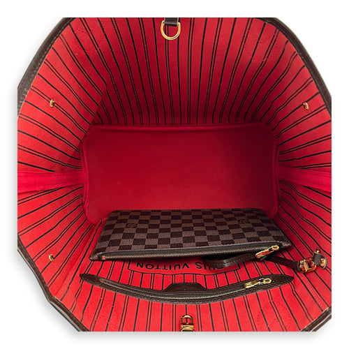 Louis Vuitton Neverfull Tote Bag MM Brown in Coated Canvas, Gold hardware_6