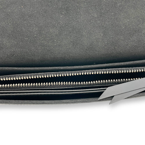 Felicie Black Wallet On Chain in Epi Leather, Silver hardware