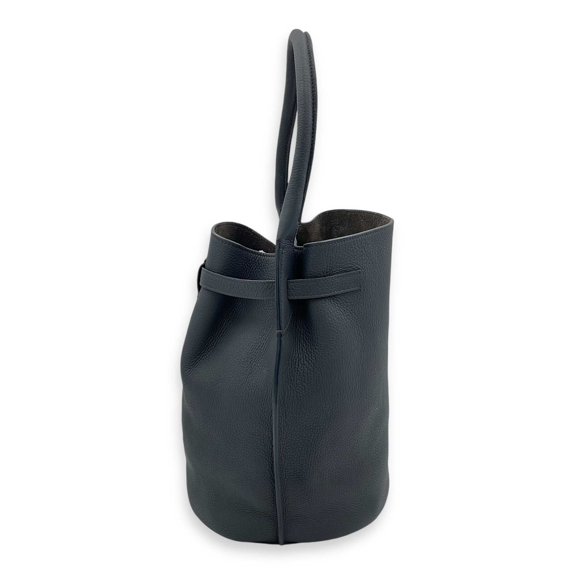 Big Bucket bag in Calfskin, Silver Hardware